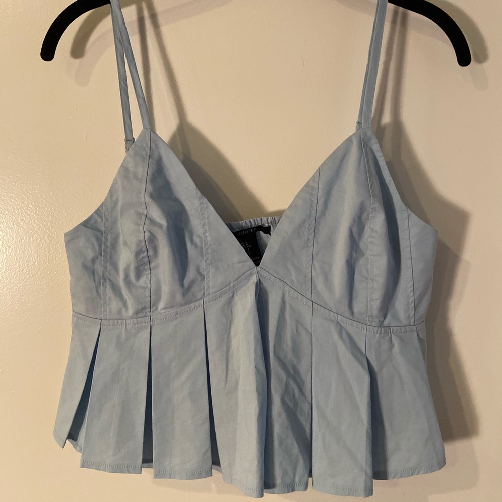 Pleated Peplum Top